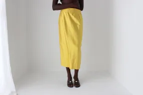 1980s Italian Raw Silk Column Skirt