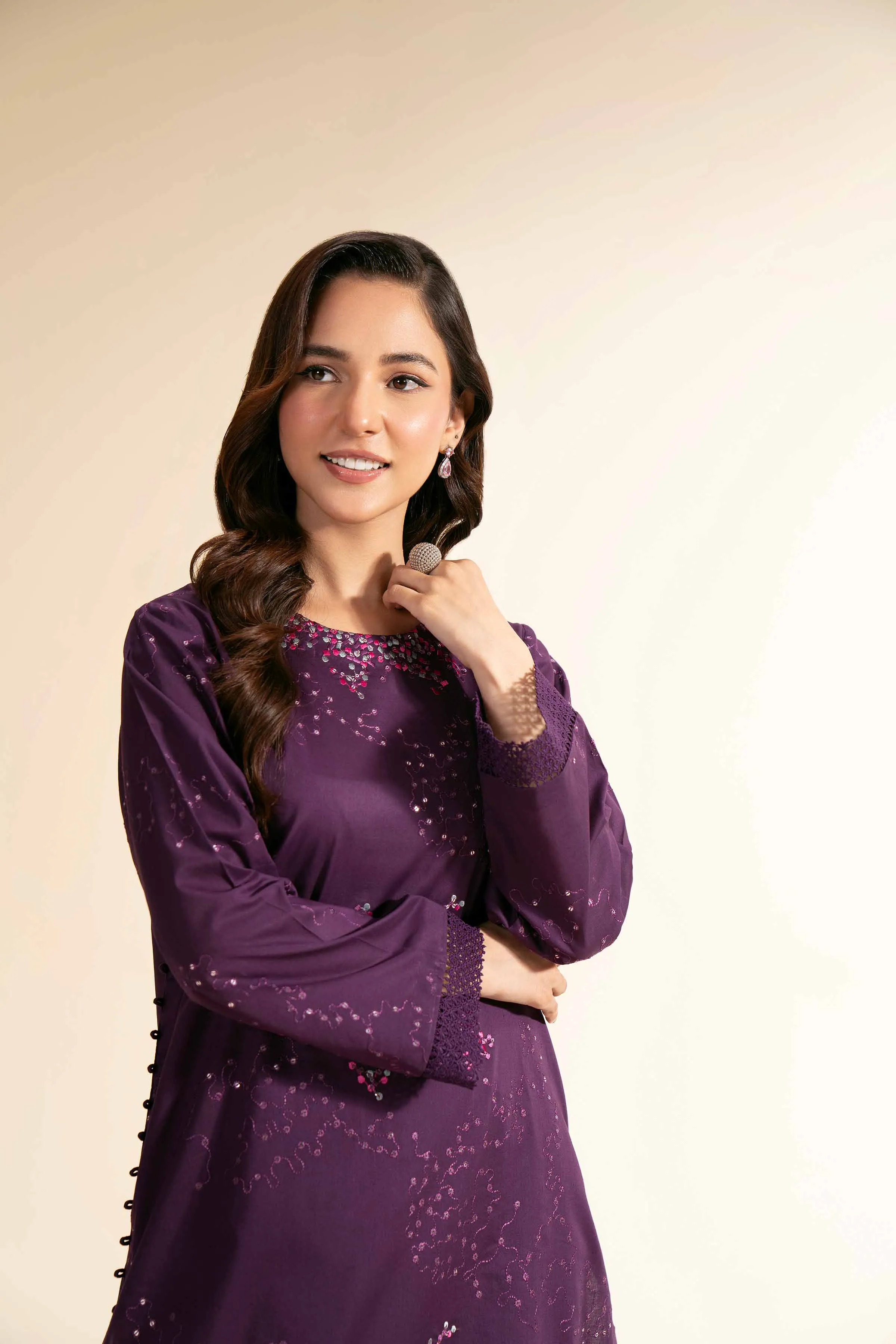 2 Piece - Dyed Embroidered Suit - 42501258