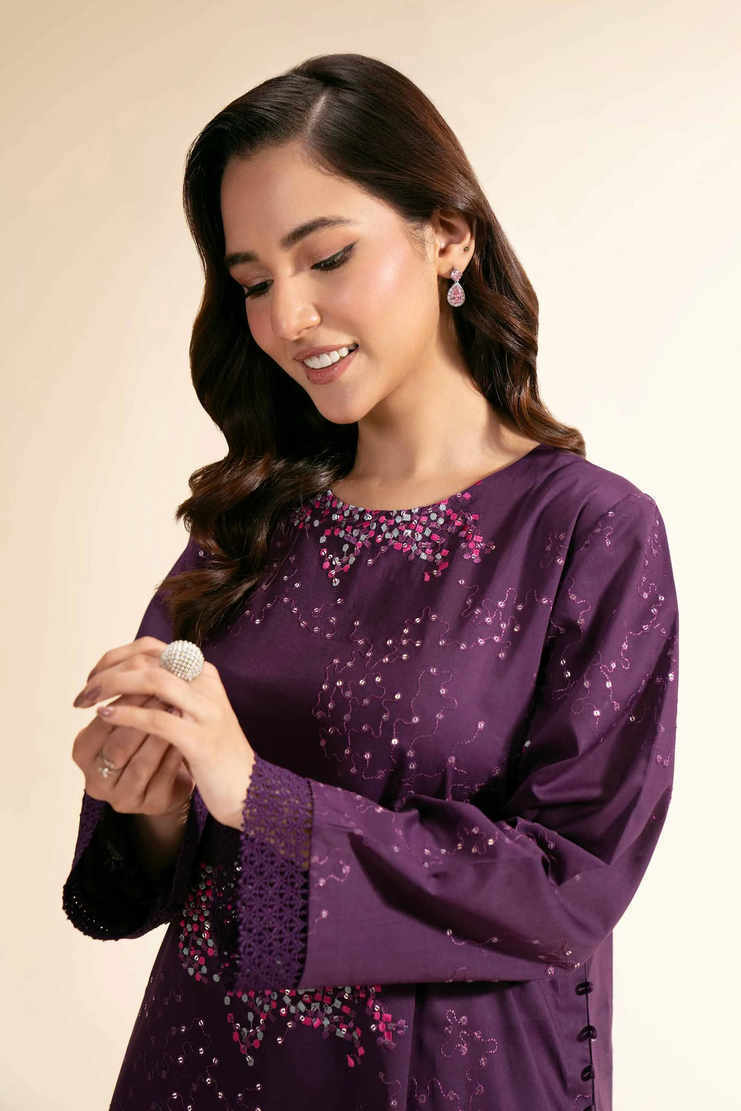 2 Piece - Dyed Embroidered Suit - 42501258