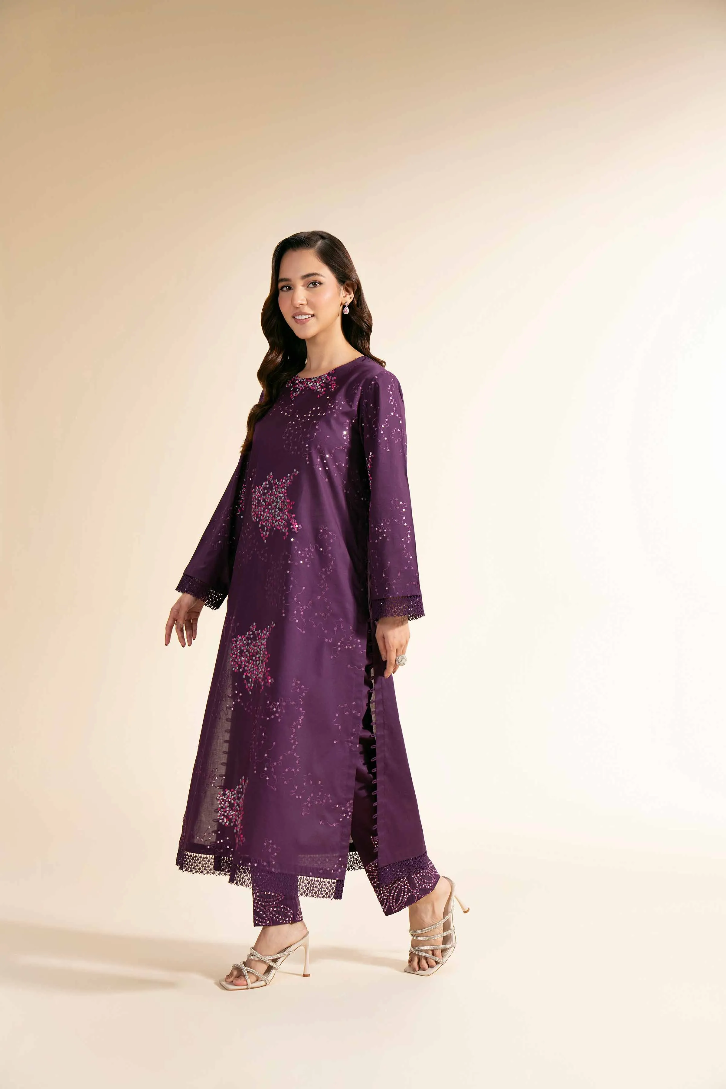 2 Piece - Dyed Embroidered Suit - 42501258