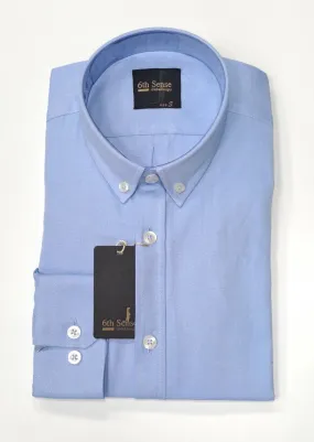 6th Sense Heritage Gold Oxford Long Sleeve Shirt O#3- Light Blue
