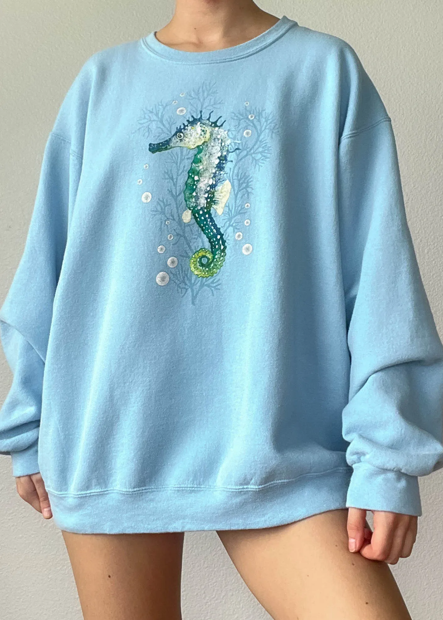 90's Blue Seahorse Crewneck (XL)