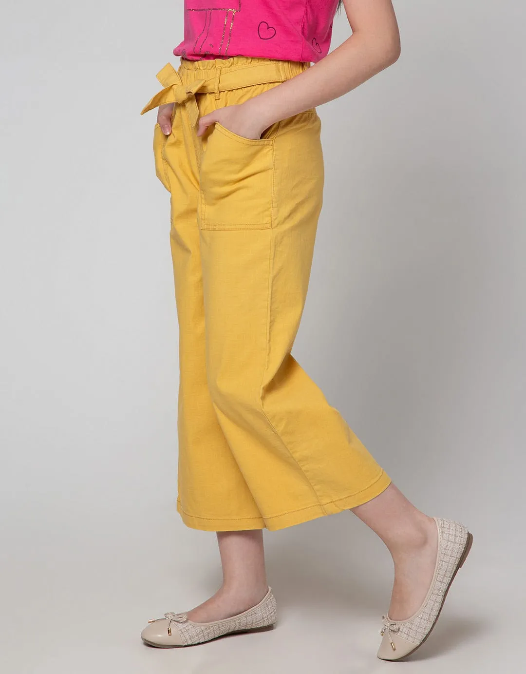 Aero Long Pants Kulot Polos Pinggang Karet Pita