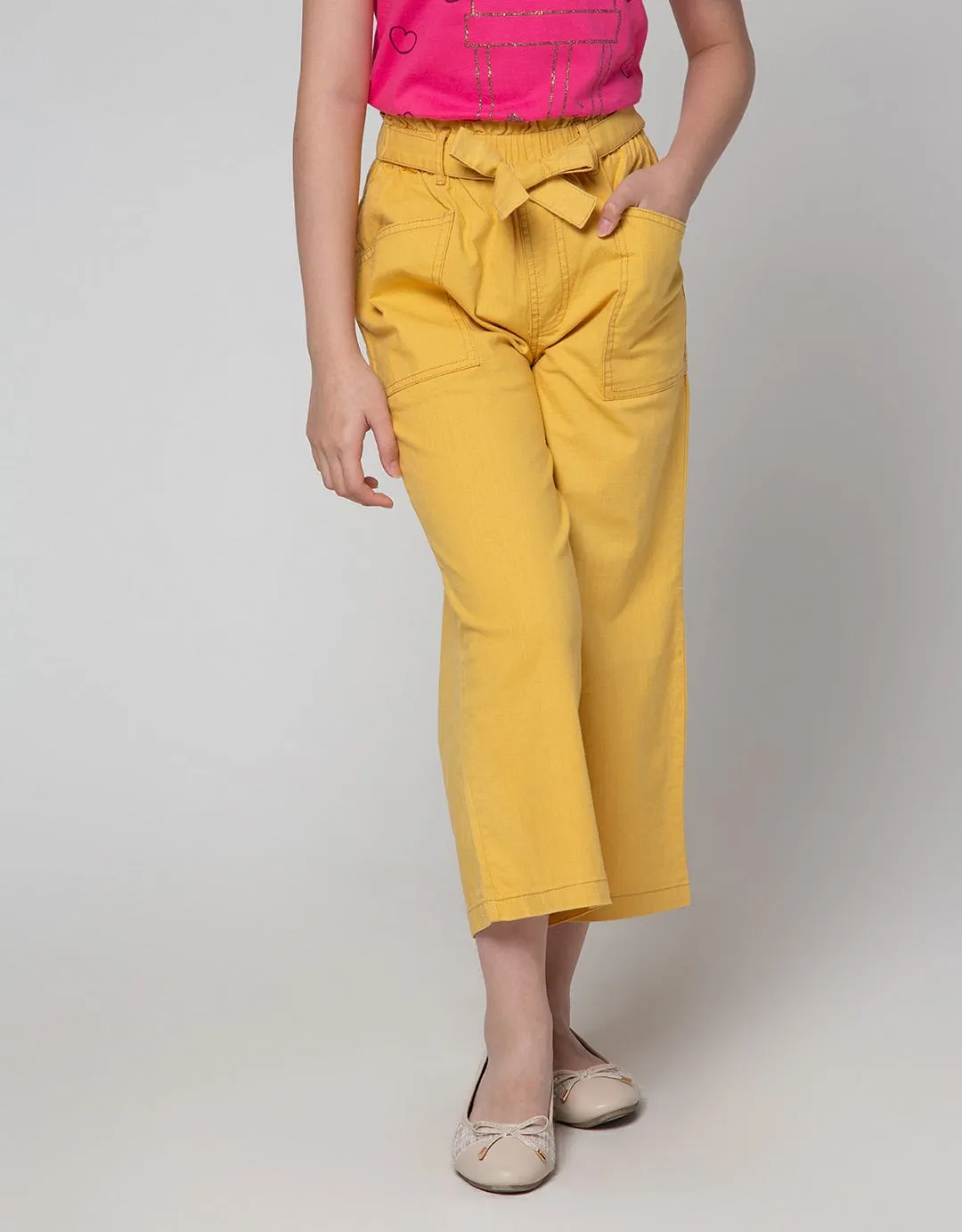 Aero Long Pants Kulot Polos Pinggang Karet Pita