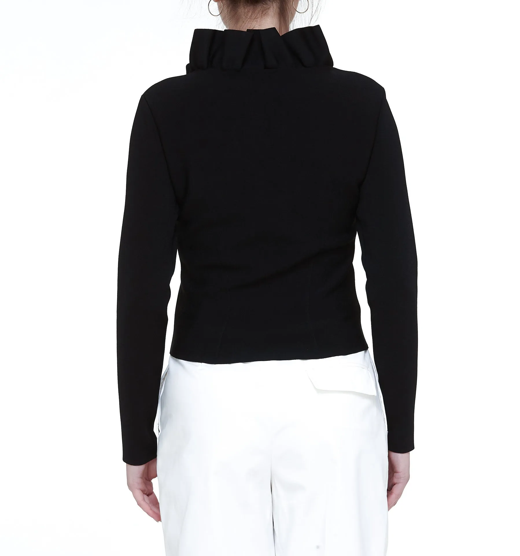 Alexander McQueen Ruffled Crewneck Knit Jumper
