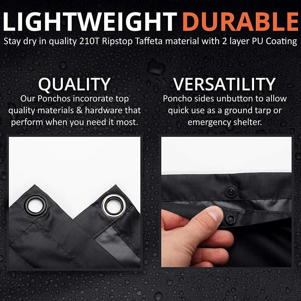 Arcturus Ripstop Rain Poncho Blue