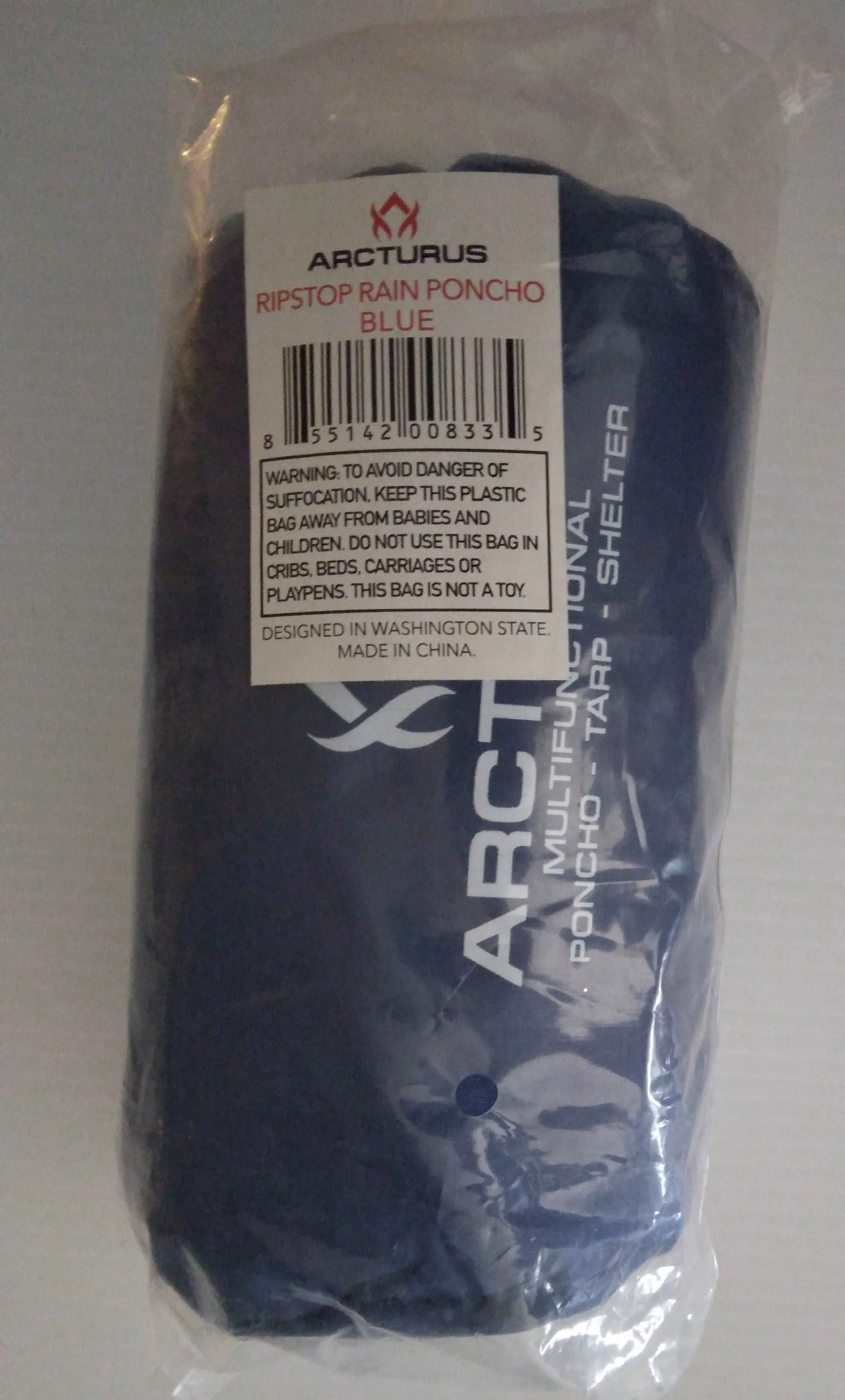 Arcturus Ripstop Rain Poncho Blue