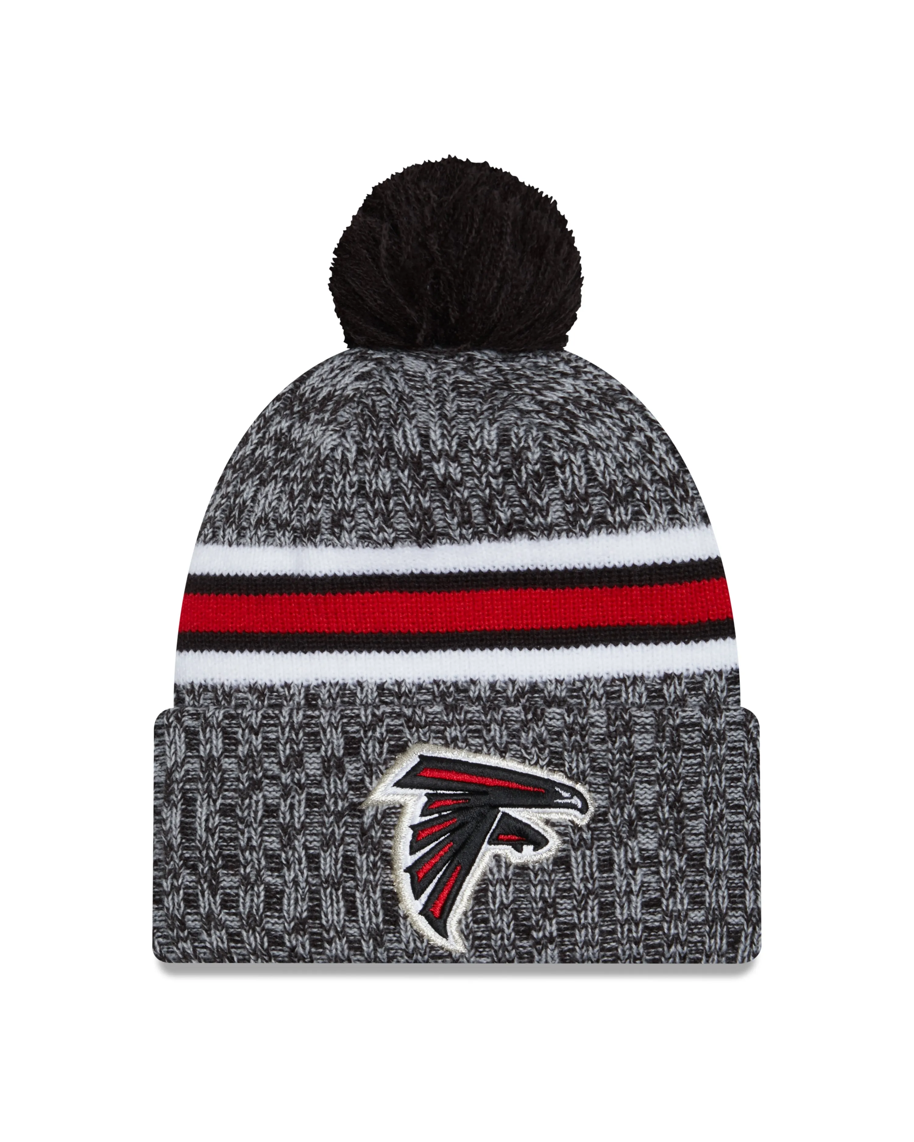 Atlanta Falcons New Era 2023 Sideline - Sport Cuffed Pom Knit Hat - Black