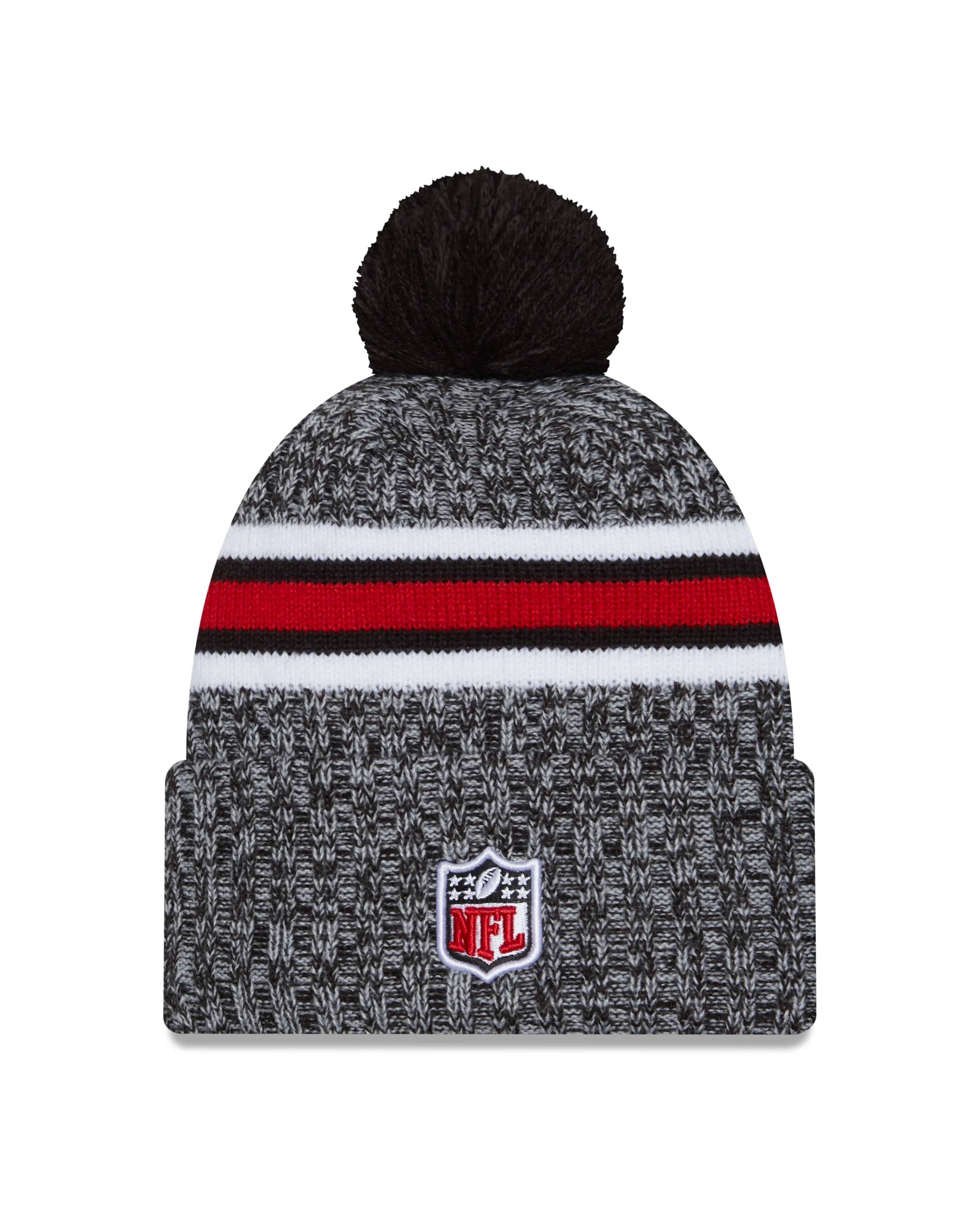 Atlanta Falcons New Era 2023 Sideline - Sport Cuffed Pom Knit Hat - Black