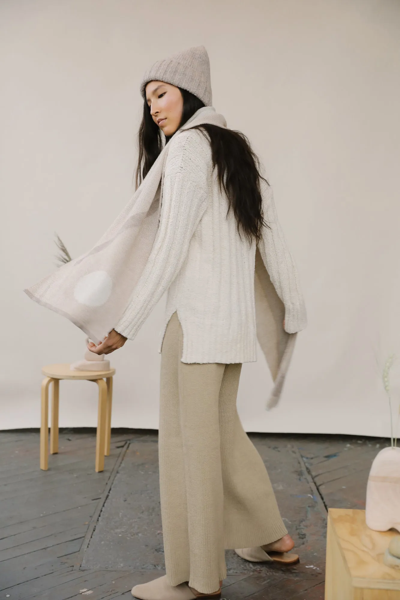 Bauhaus Scarf Ecru Multi