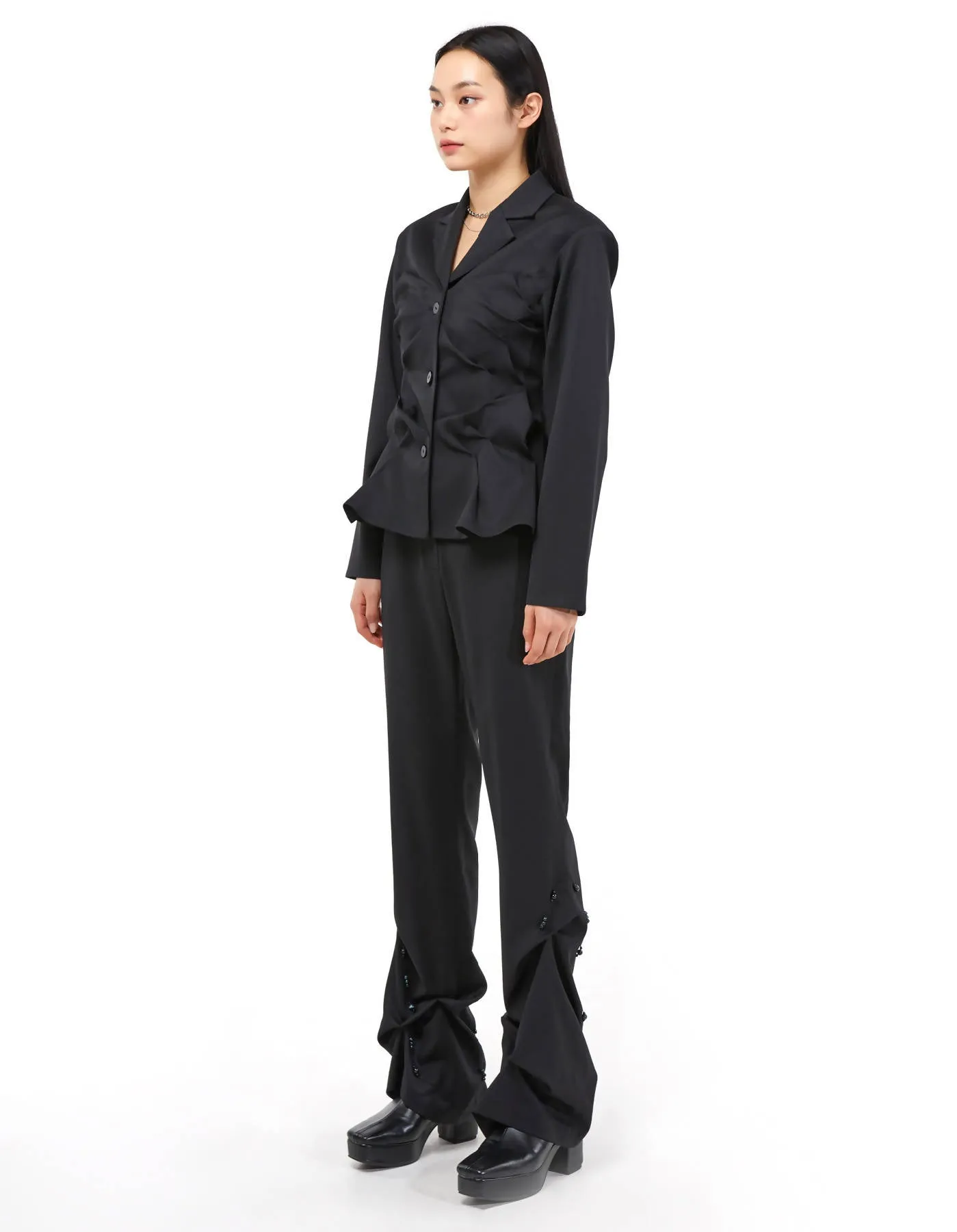 Beaded Slim Trousers