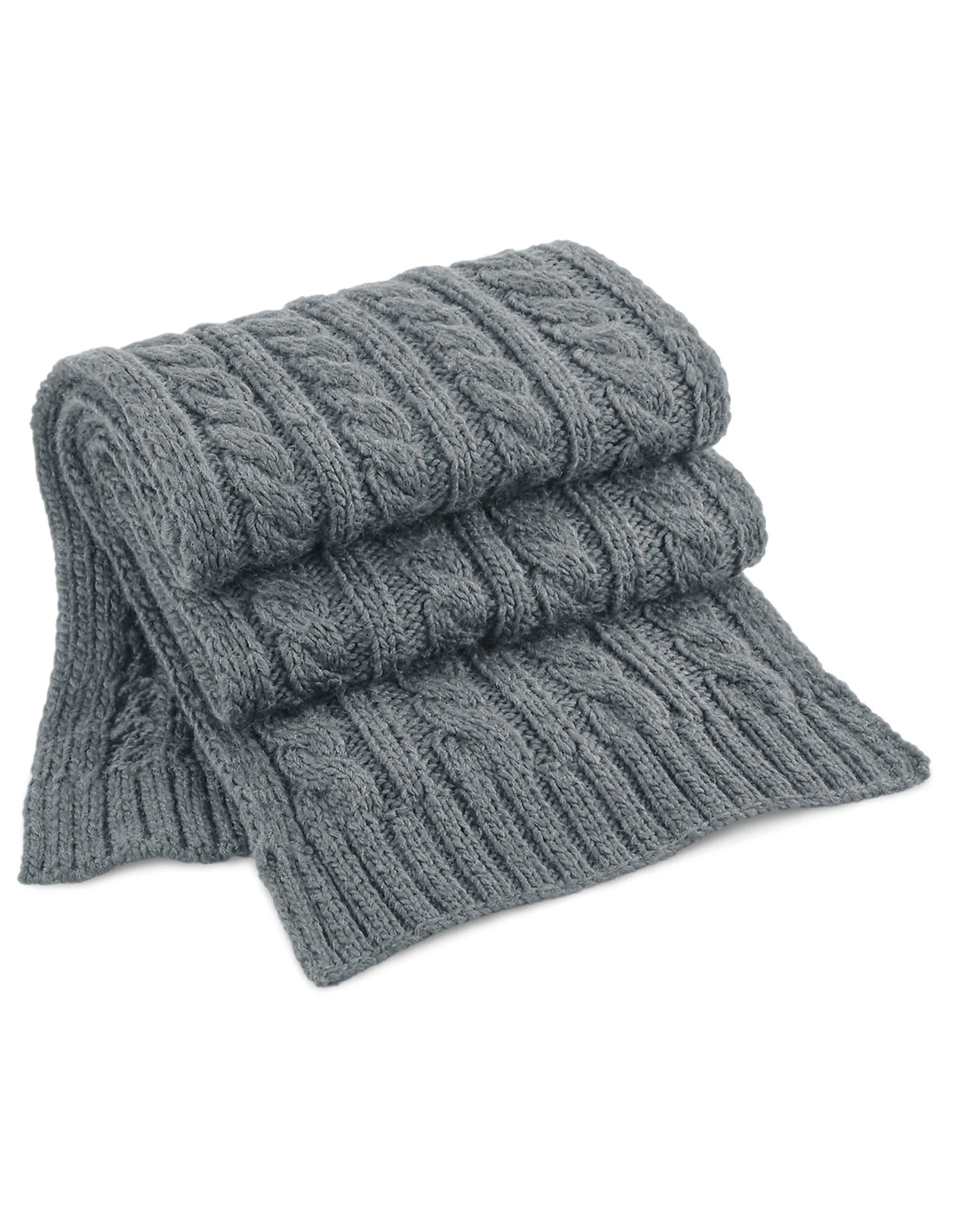 Beechfield  Cable Knit Melange Scarf B499