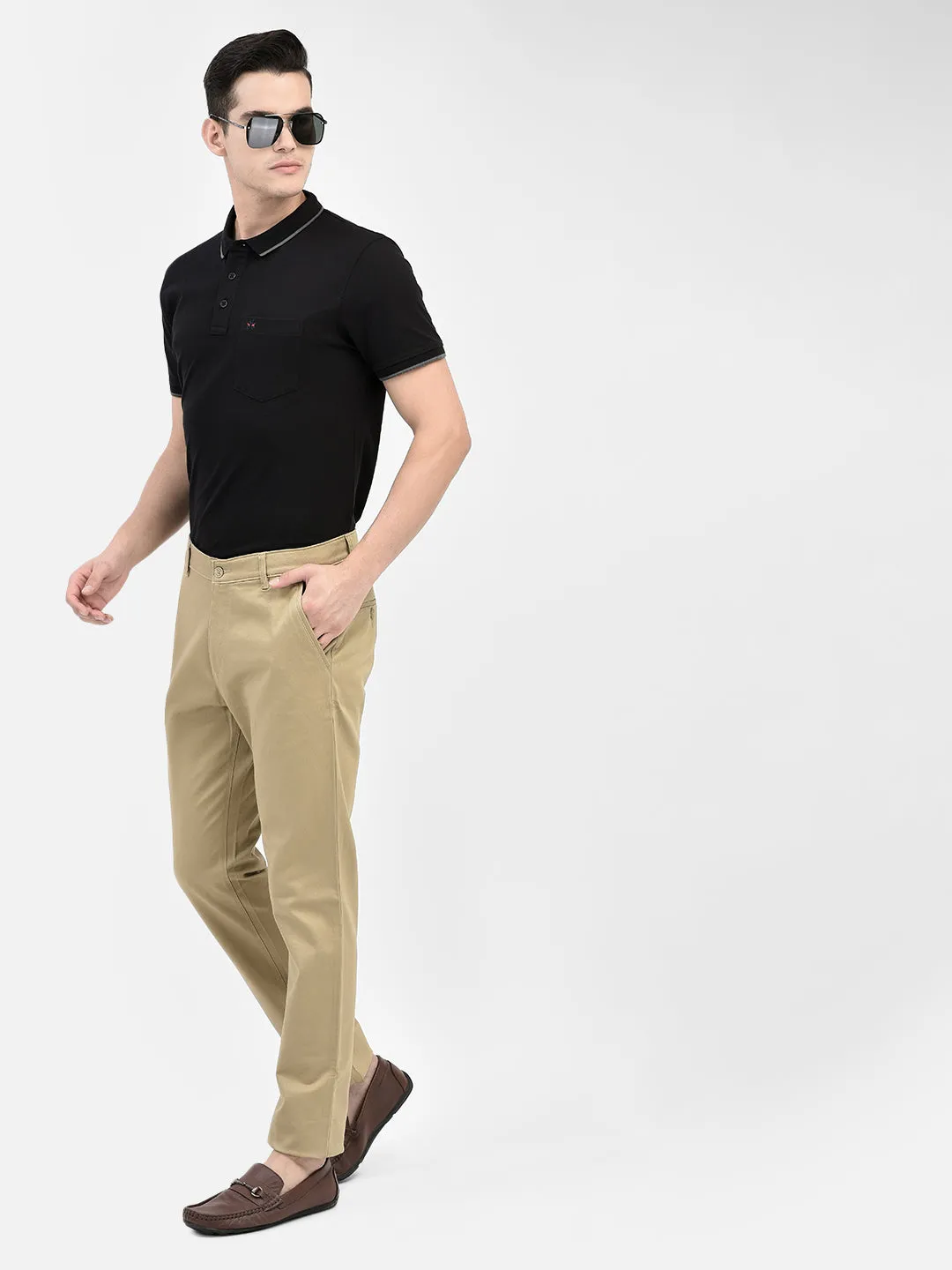 Beige Chinos Trousers