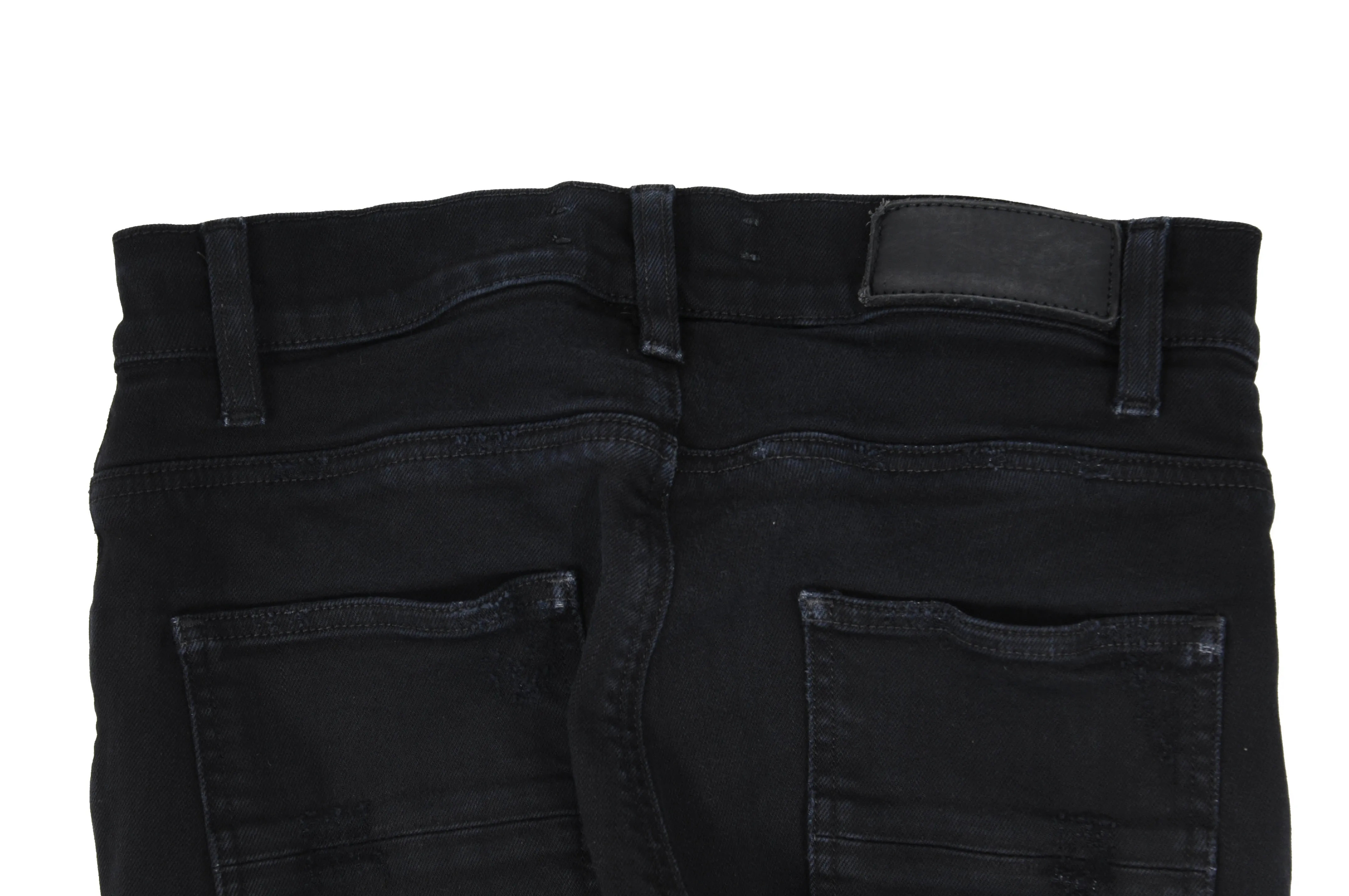Black Mx1 Biker Stretch Skinny Denim Jeans