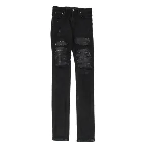 Black Mx1 Biker Stretch Skinny Denim Jeans