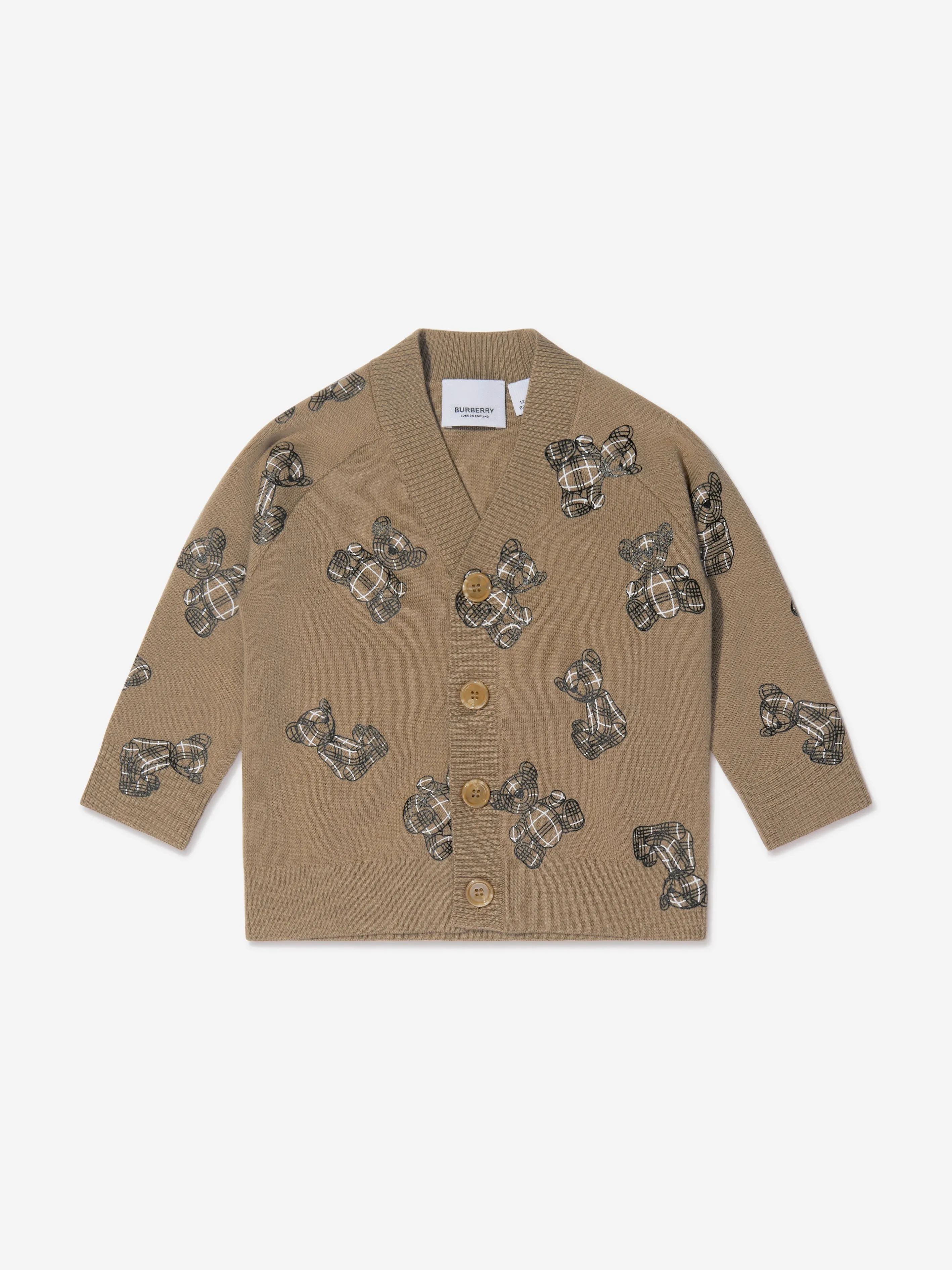 Burberry Baby Boys Merino Wool Alexia Bear Cardigan