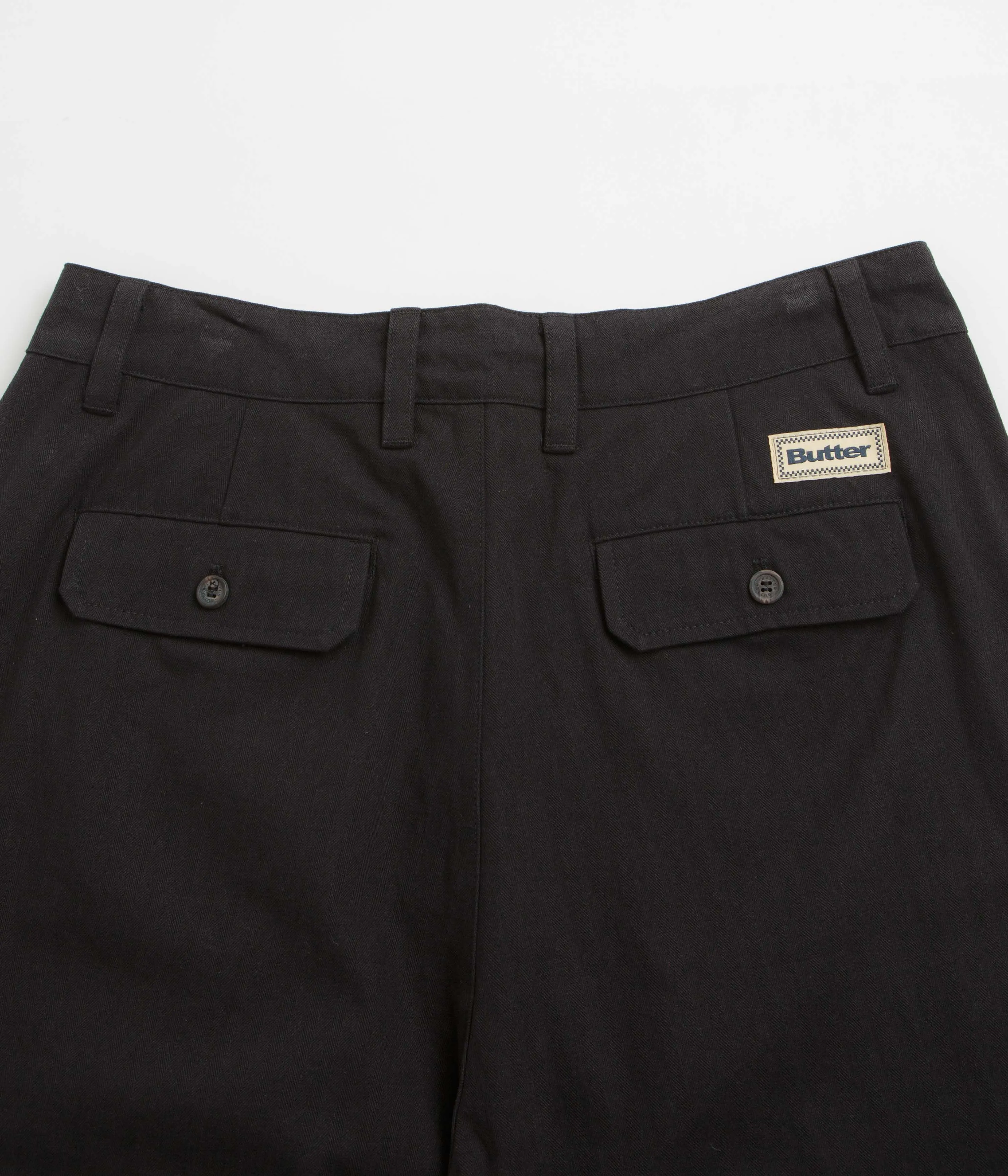 Butter Goods Pleated Trousers - Black