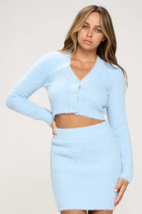 Button-down Top And Pencil Mini Skirt Set