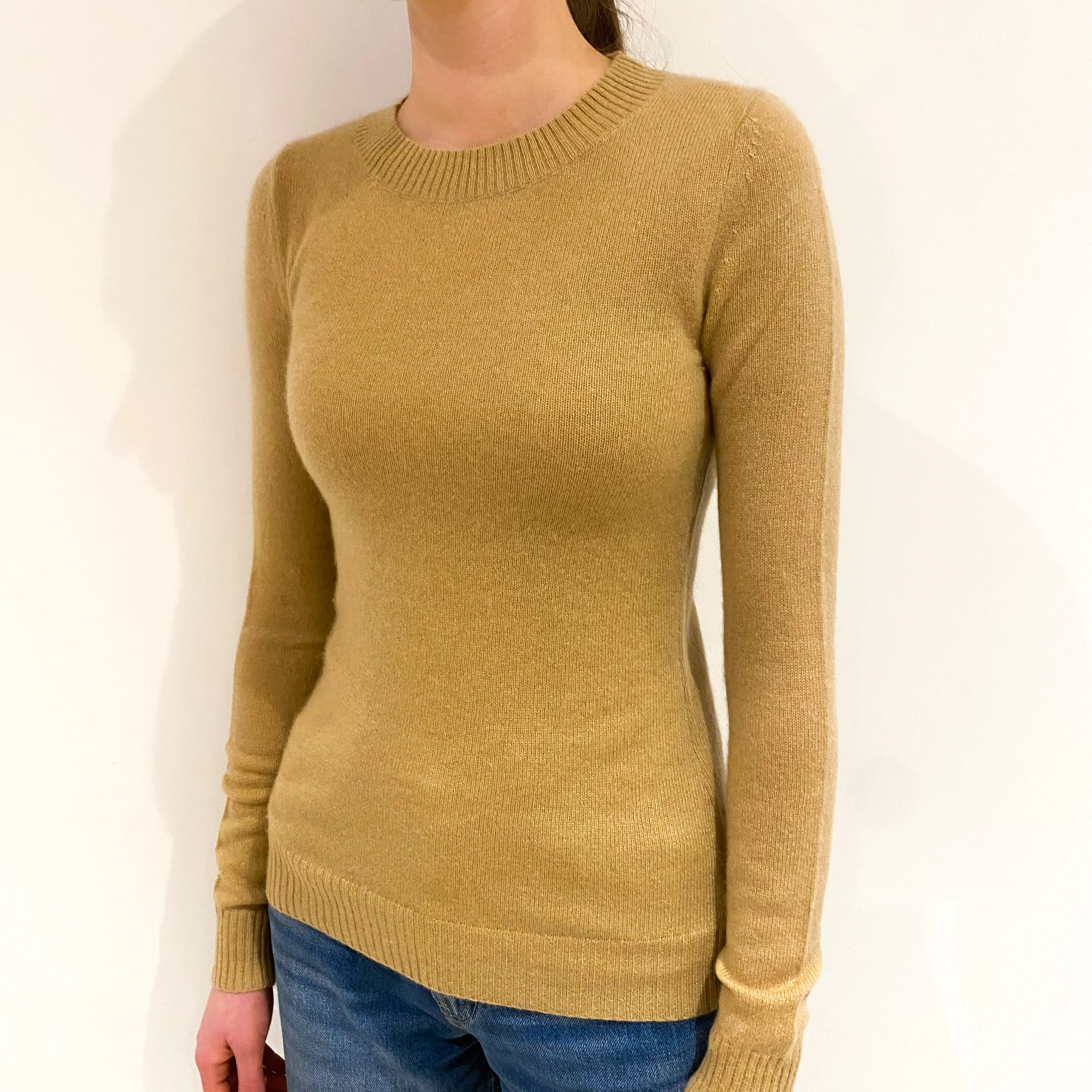 Camel Brown Crew Neck Jumper Extra Small