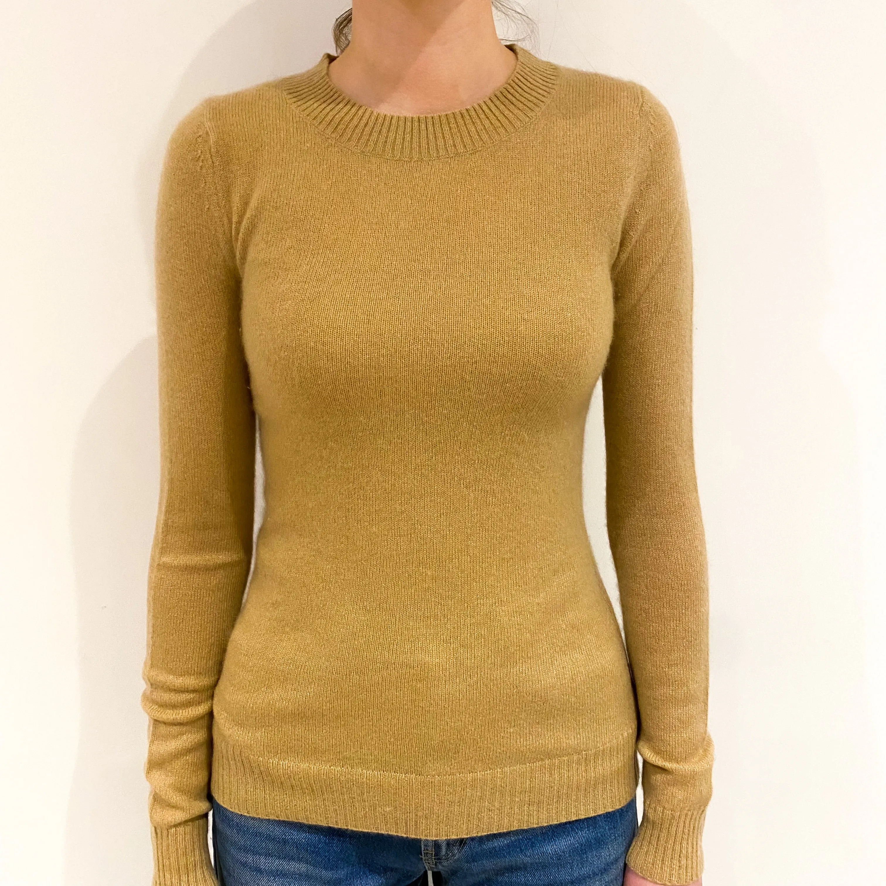 Camel Brown Crew Neck Jumper Extra Small