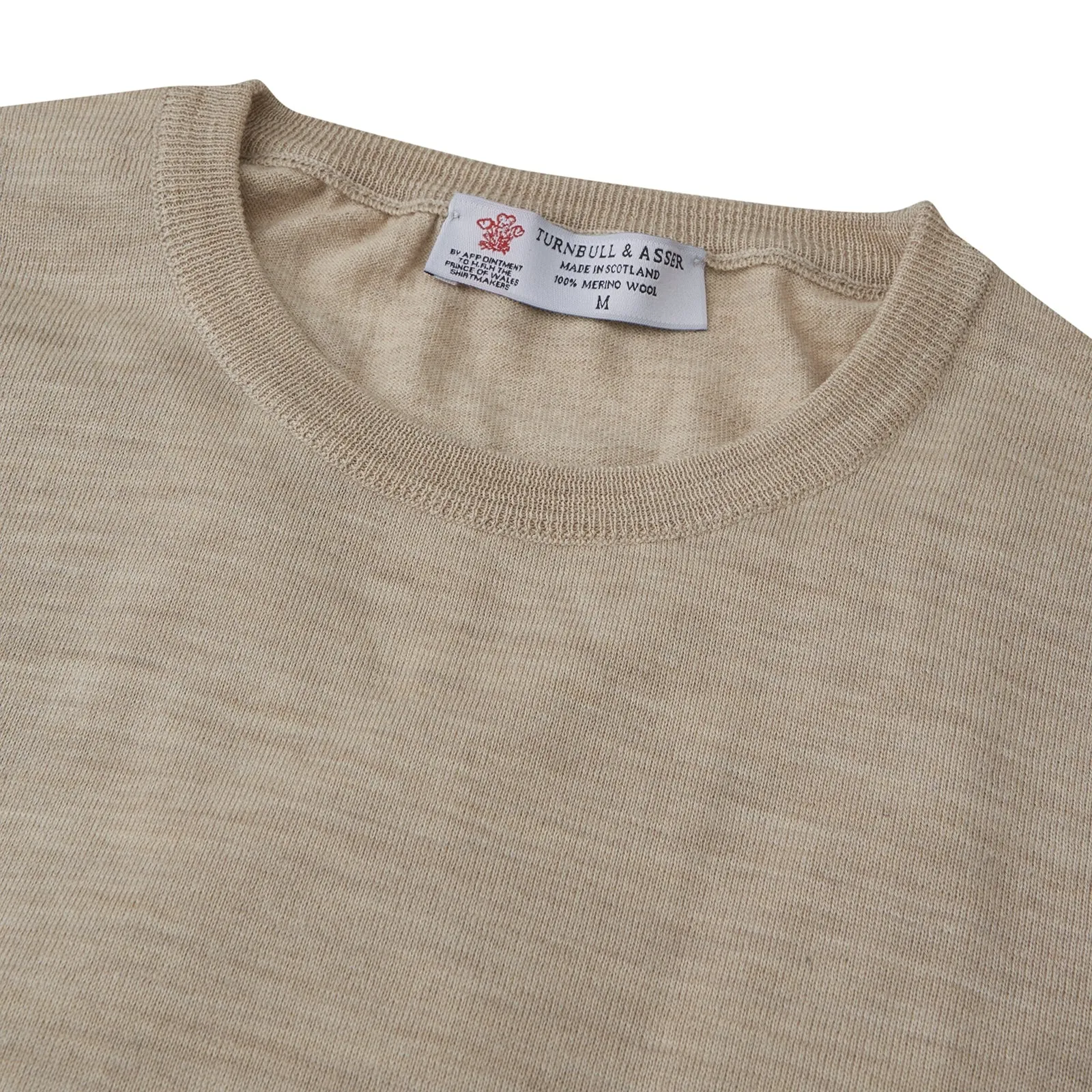 Camel Fine Merino Crewneck Jumper