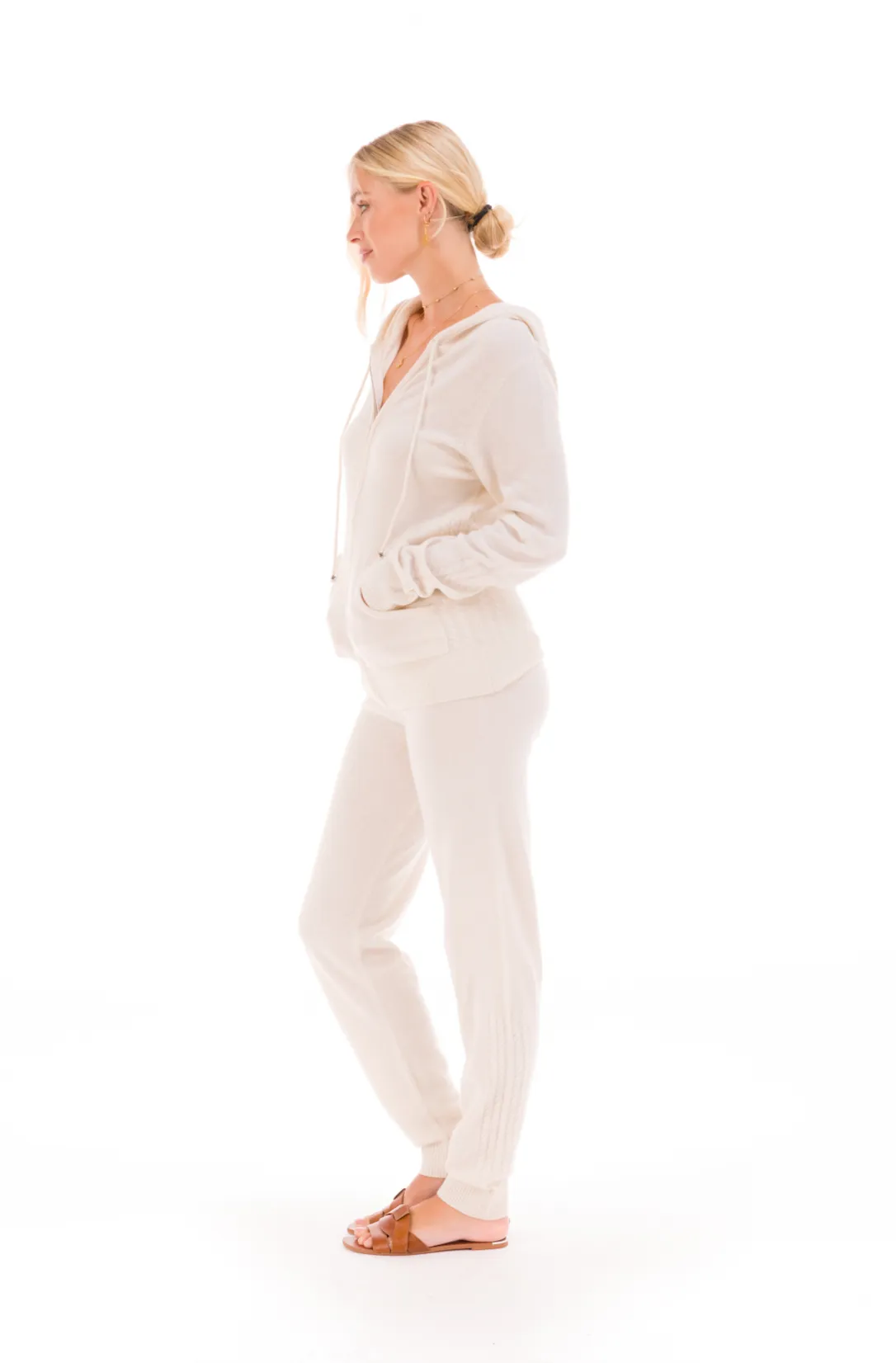 CASHMERE TRACKSUIT SET WINTER WHITE