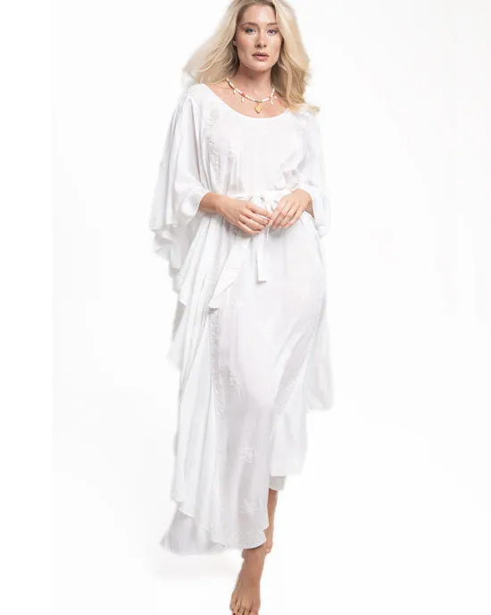 Charlston Maxi Kaftan Dress White