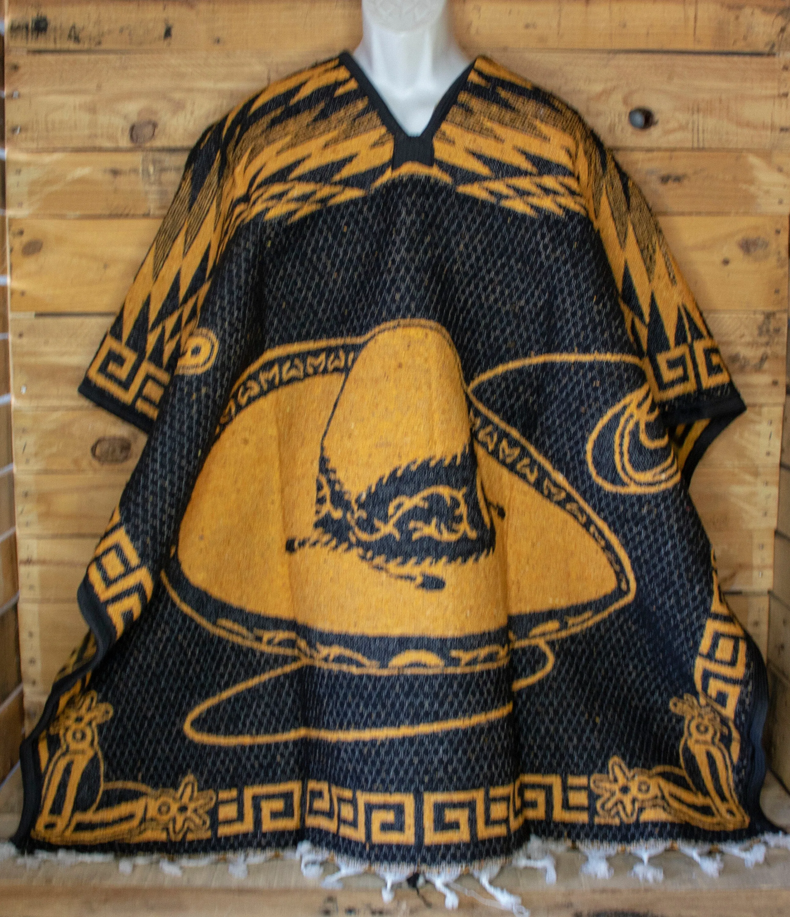 CHARRO Jaripeo Western 2 sided cowboy horse caballo Mexican reversible PONCHO ZARAPE Gaban