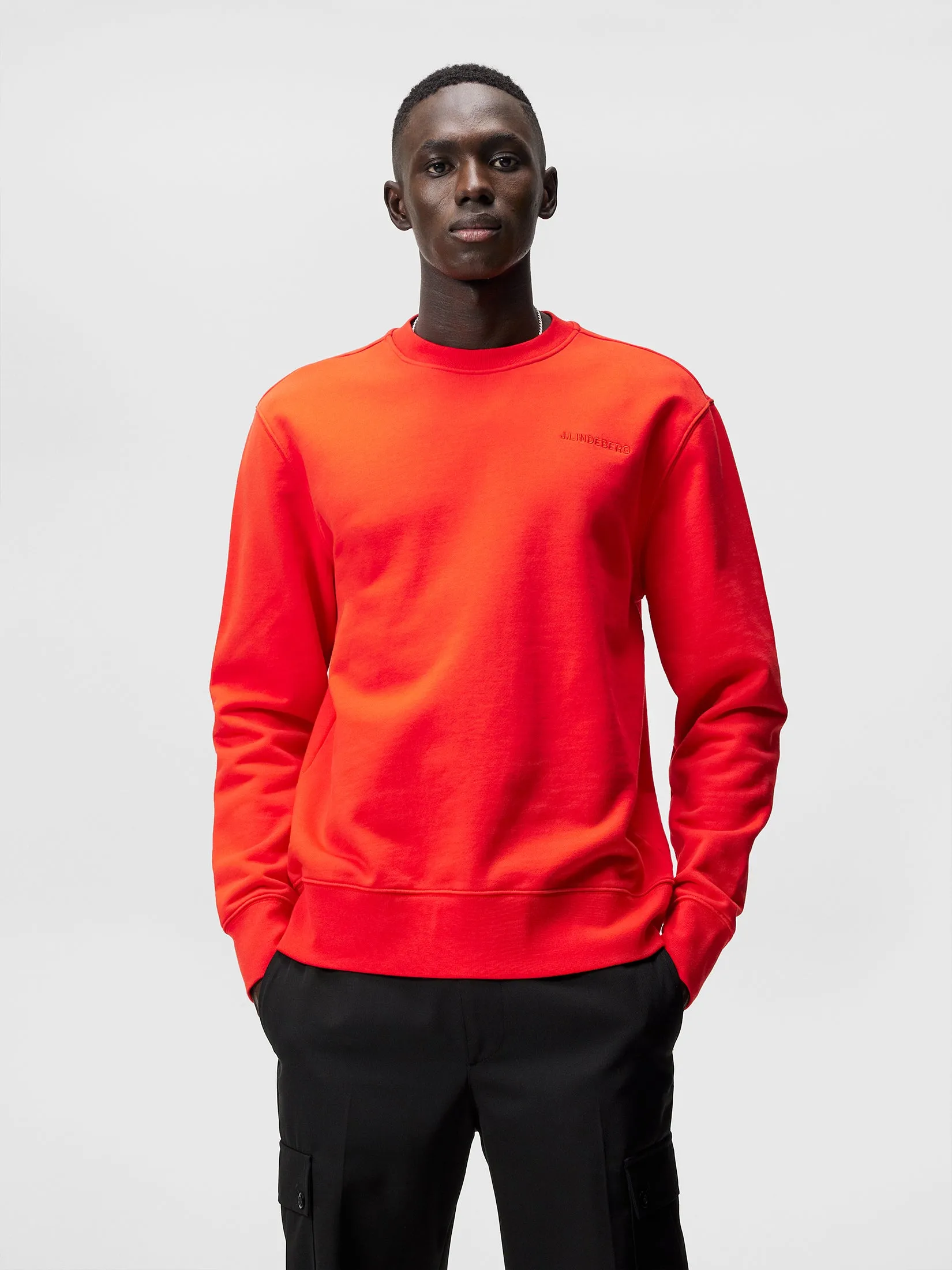 Chip Crew Neck Sweatshirt / Fiery Red