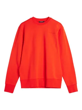 Chip Crew Neck Sweatshirt / Fiery Red