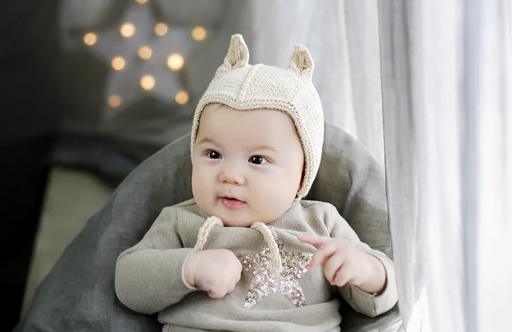 Chou Oatmeal Knit Bonnet