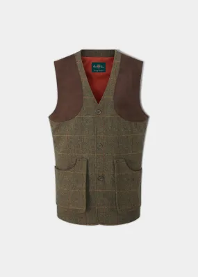 Combrook Men's Tweed Shooting Waistcoat in Teak - Shooting Fit