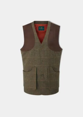 Combrook Men's Tweed Shooting Waistcoat in Teak - Shooting Fit