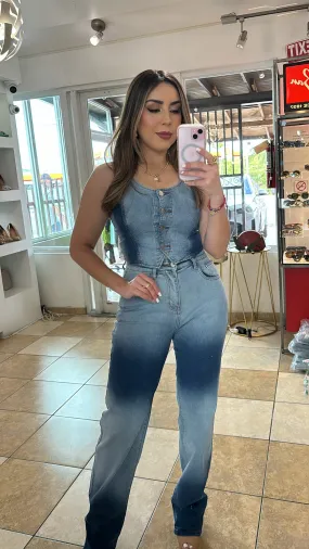 Contrast Denim Set
