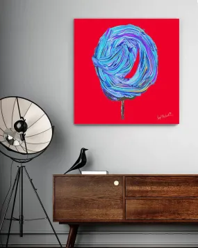 Cosmic Blueberry Cotton Candy  (Print on Canvas)