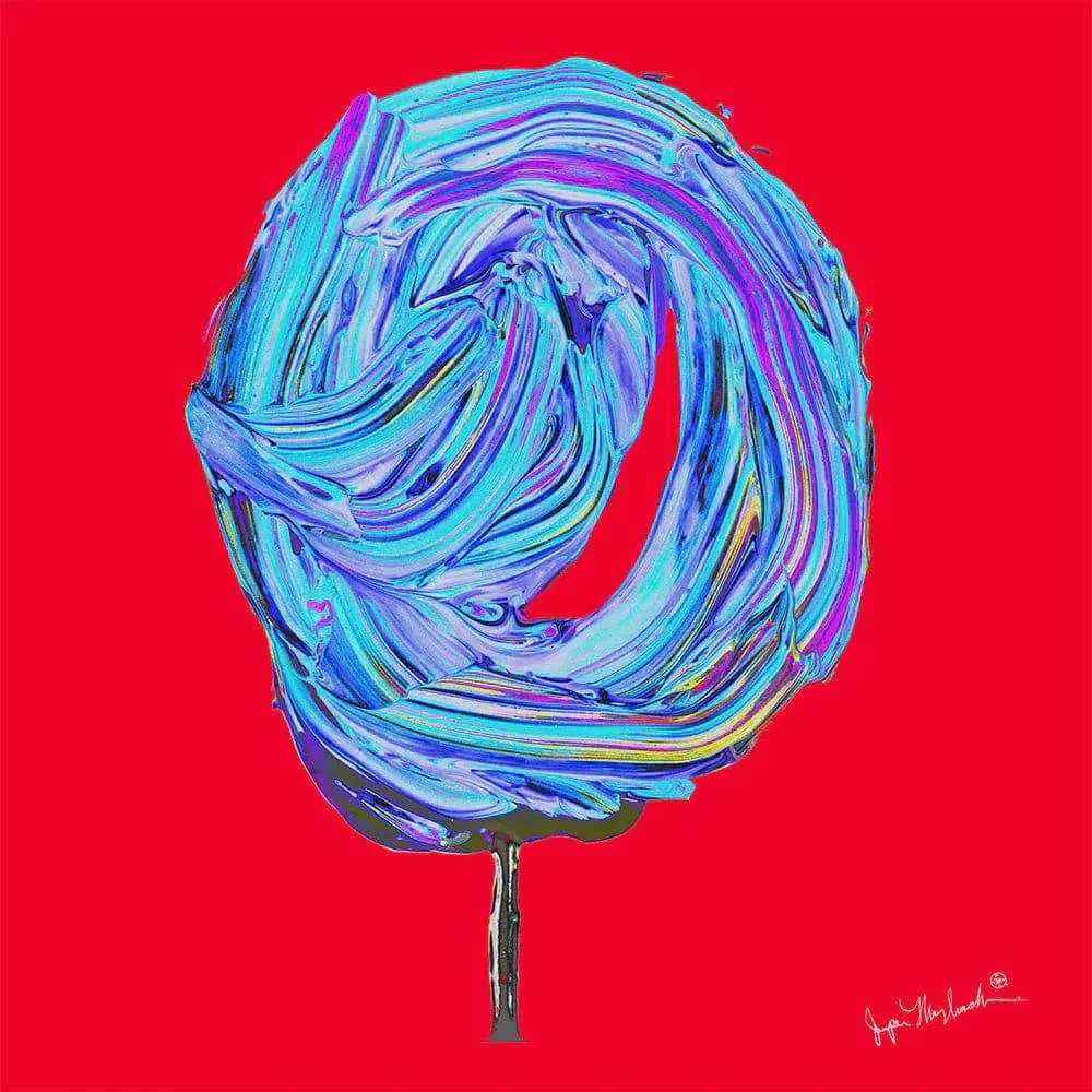 Cosmic Blueberry Cotton Candy  (Print on Canvas)