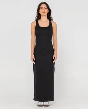 Cross Back Fitted Maxi Dress