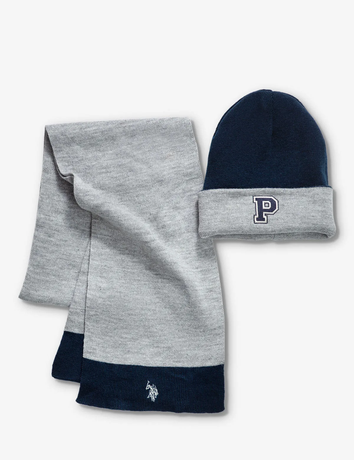 CUFF KNIT REVERSIBLE BEANIE AND SCARF SET