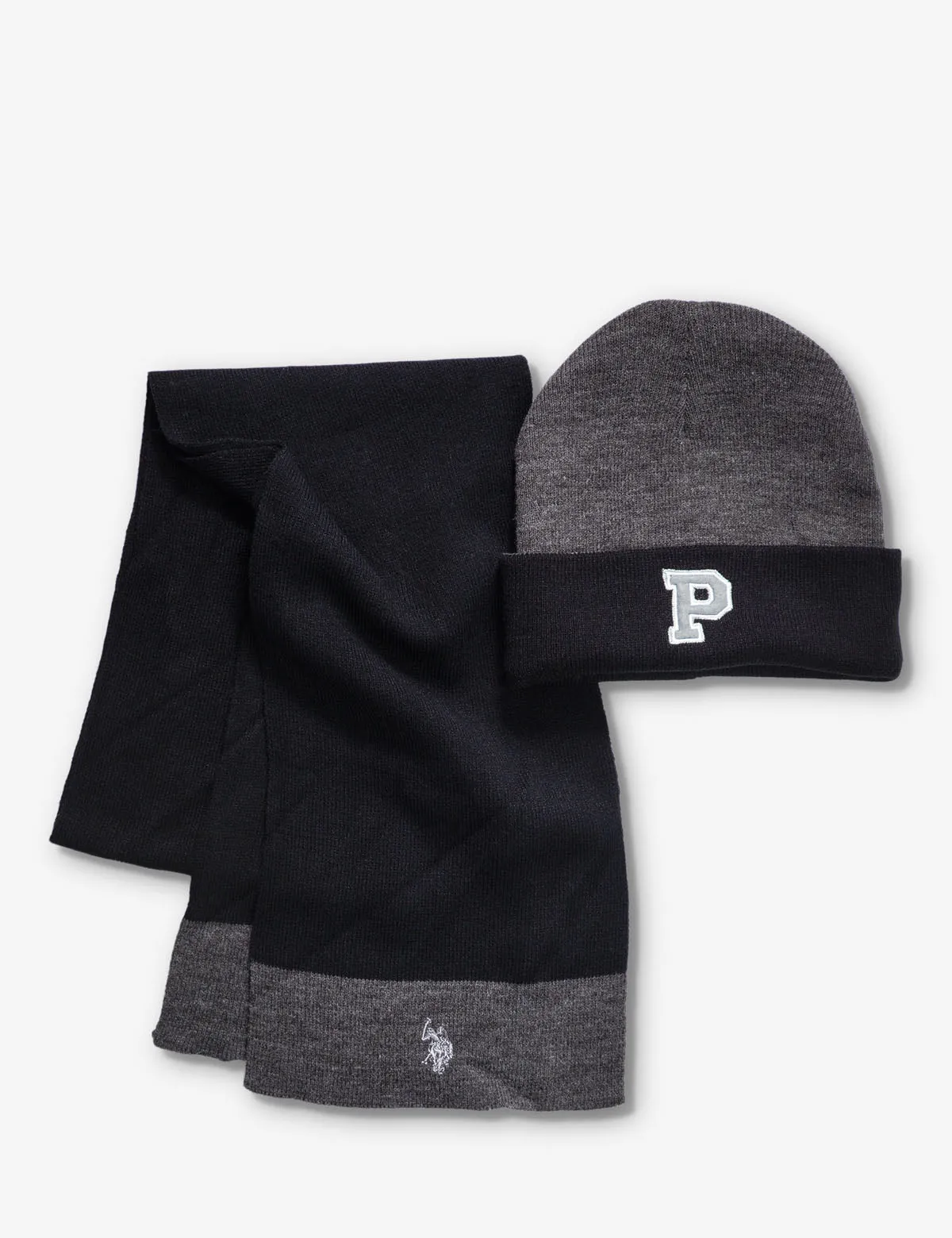 CUFF KNIT REVERSIBLE BEANIE AND SCARF SET