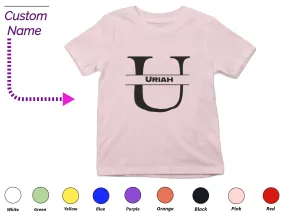 Custom Toddler Shirt Gift for Birthday Girl Custom your Initials U On Shirt Gift