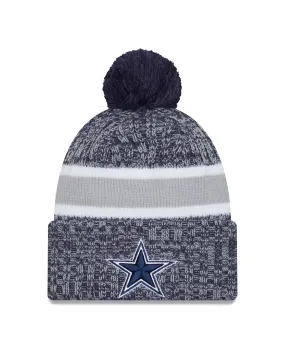 Dallas Cowboys New Era 2023 Sideline - Sport Cuffed Pom Knit Hat - Blue