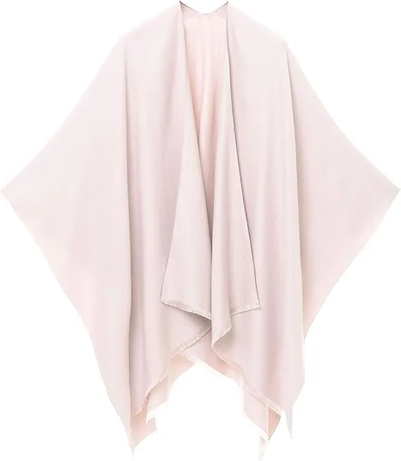 Dark Gray Luxurious Knit Sweater Poncho Cardigan