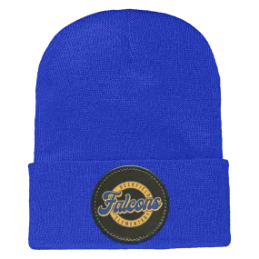 Deerfield STUDENT Spirit Wear-1501 Yupoong Adult Cuffed Knit Beanie - Circle Patch