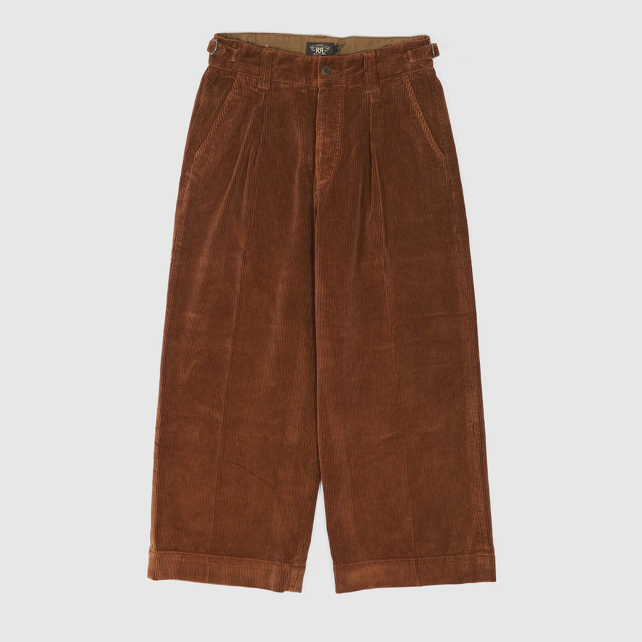 Double RL Ladies Cropped Corduroy Wide-Leg Trousers