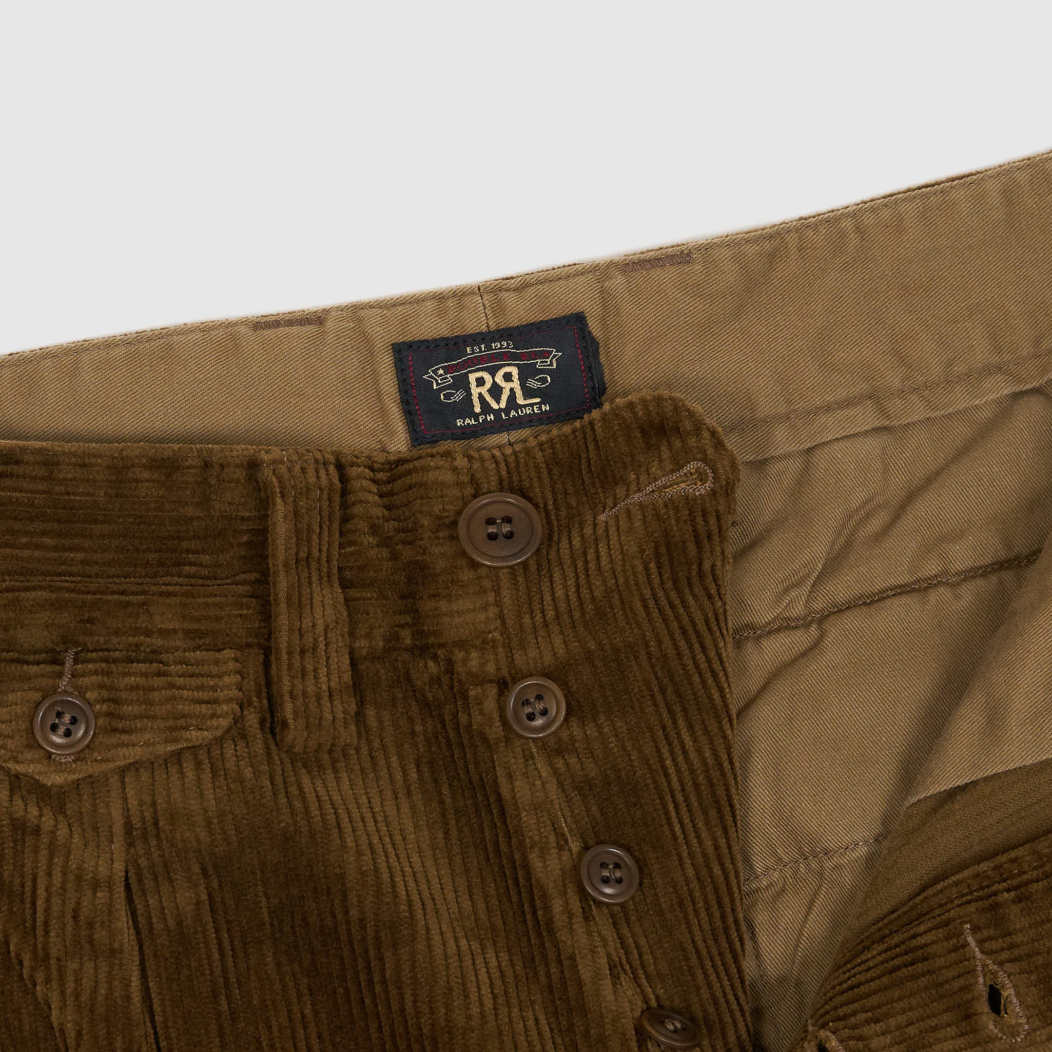Double RL Ladies Cropped Corduroy Wide-Leg Trousers