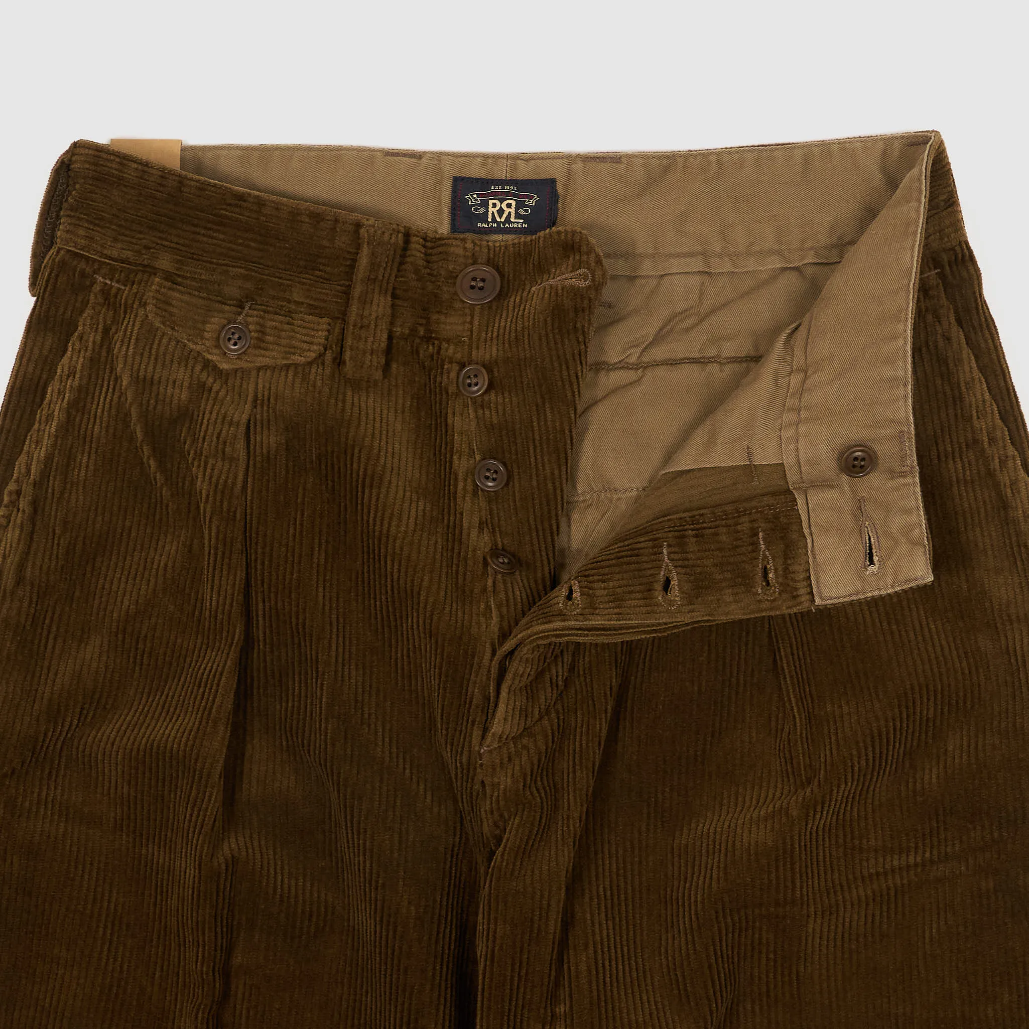 Double RL Ladies Cropped Corduroy Wide-Leg Trousers