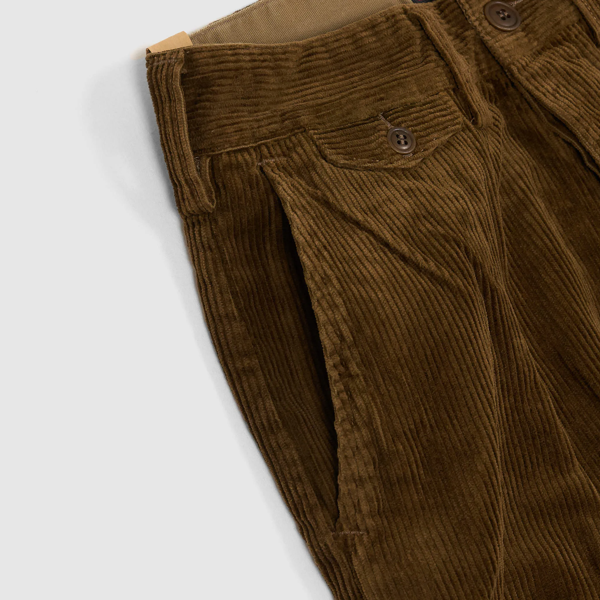 Double RL Ladies Cropped Corduroy Wide-Leg Trousers