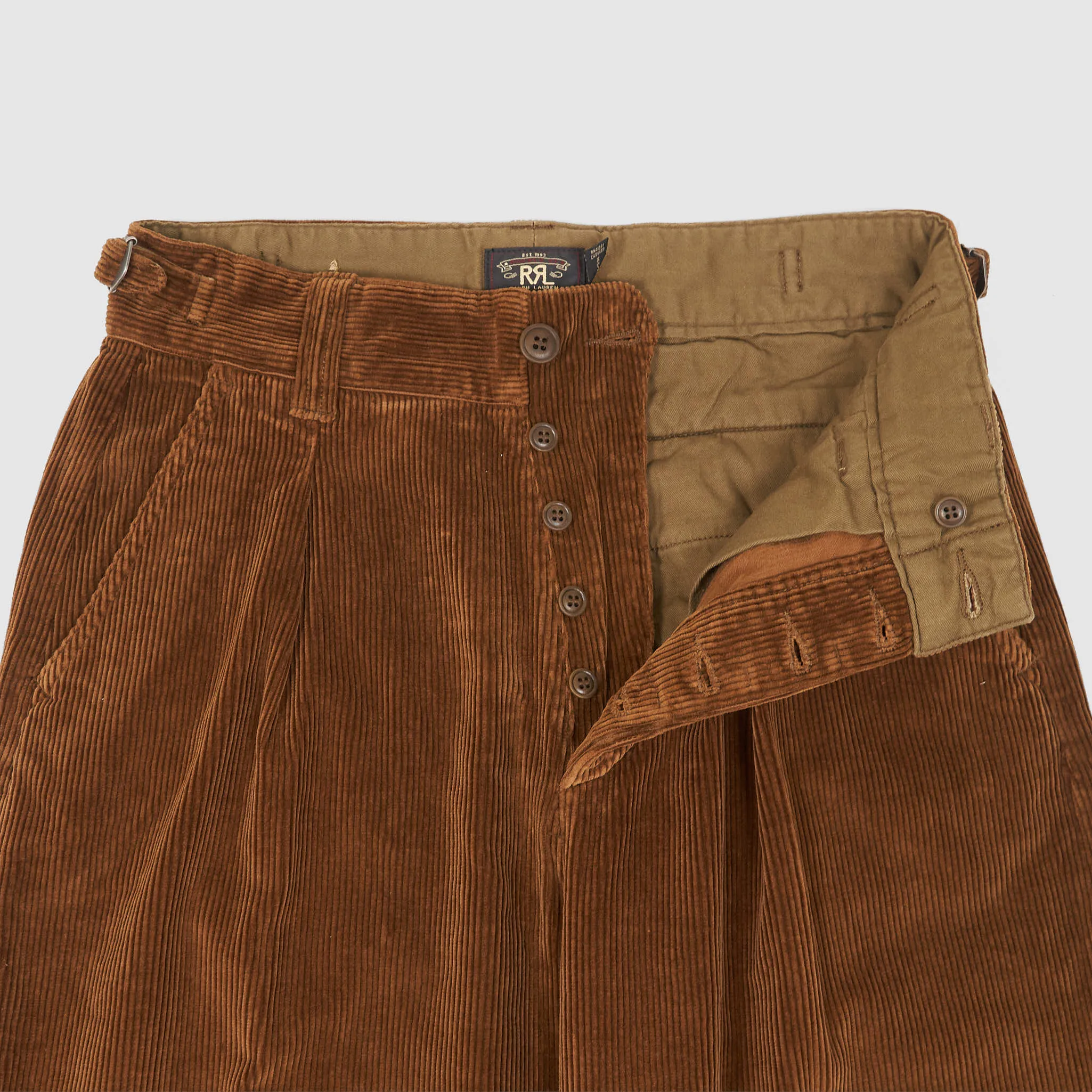 Double RL Ladies Cropped Corduroy Wide-Leg Trousers