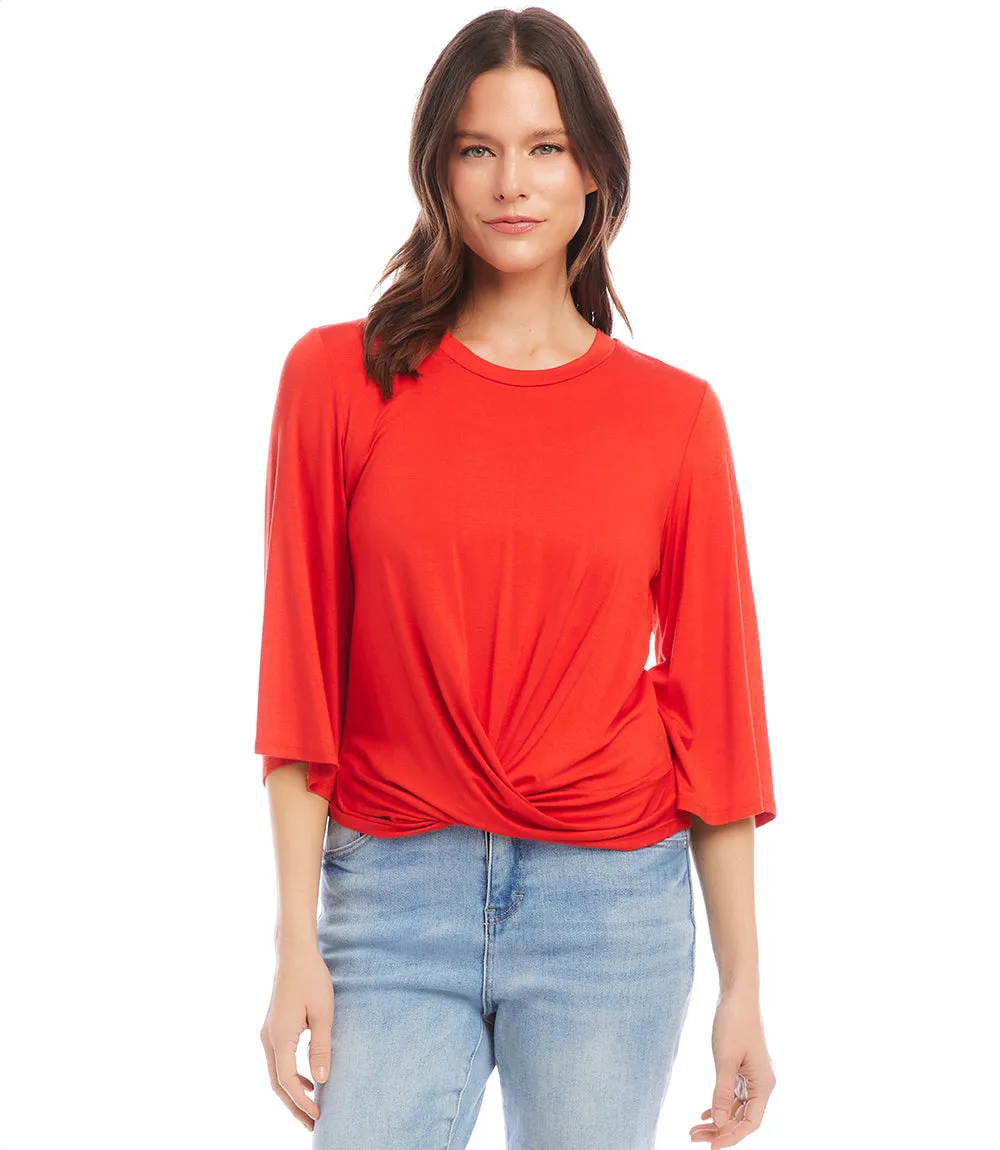 Drape Front Top