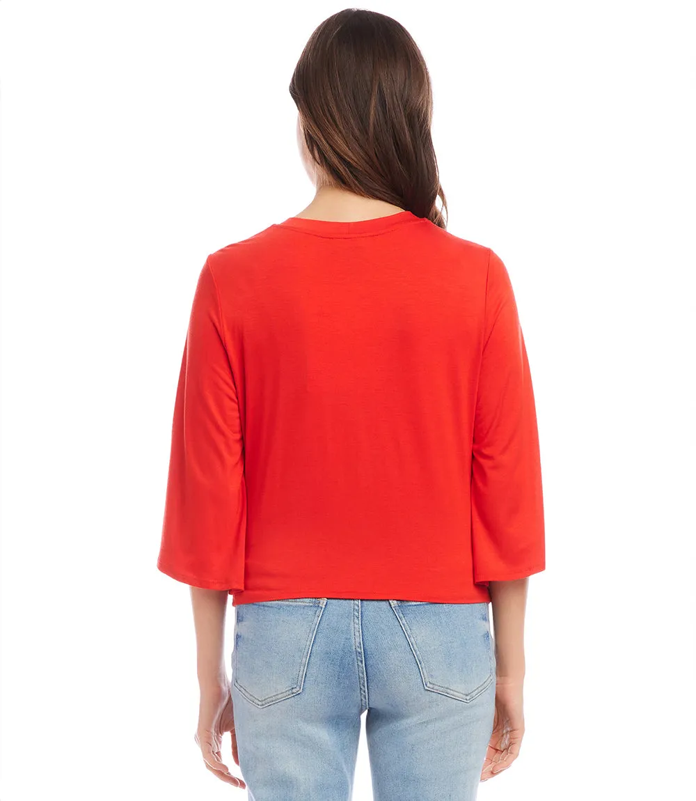 Drape Front Top